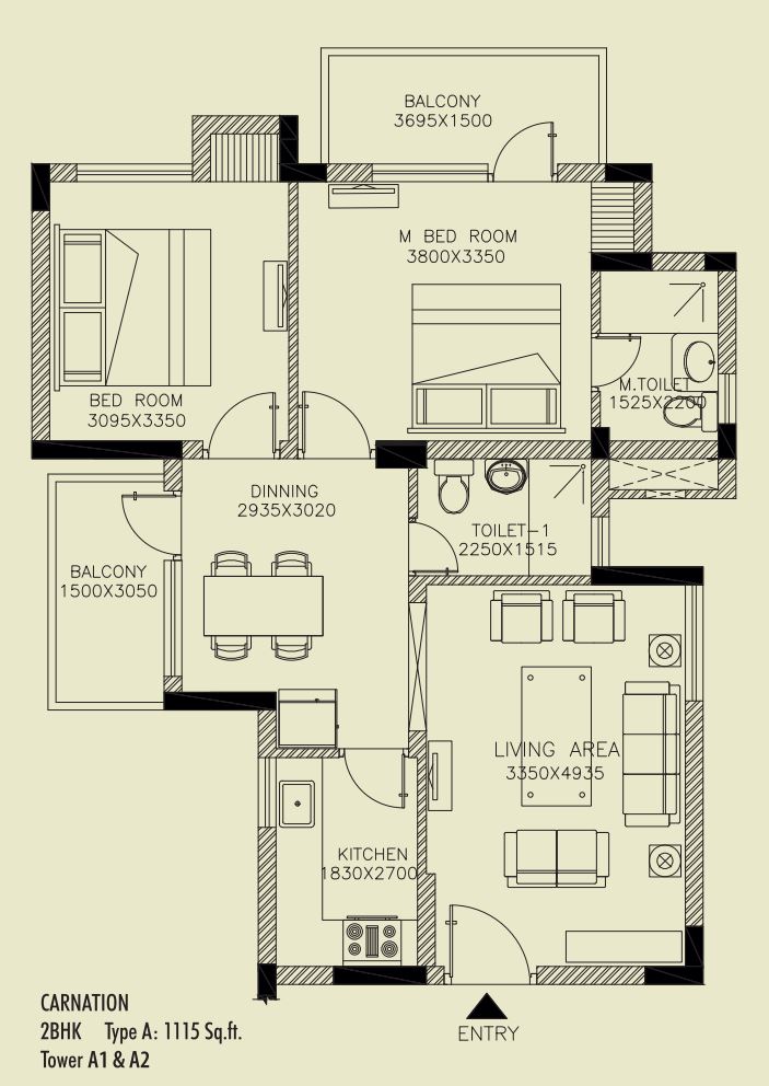 Orris  Carnation Residency  floor plan