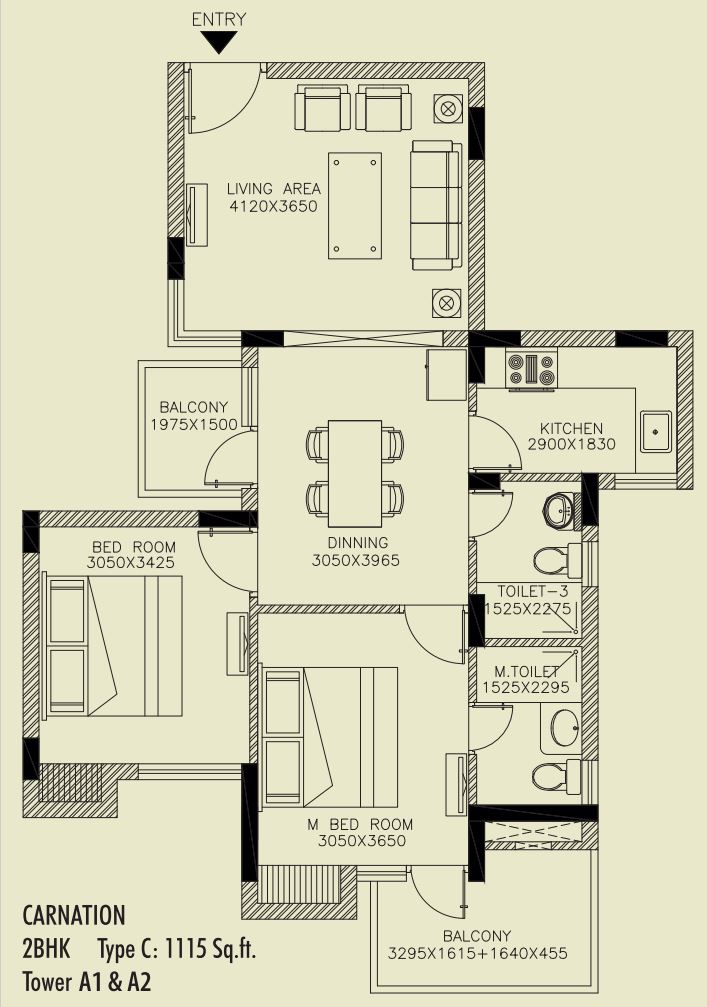 Orris  Carnation Residency  floor plan